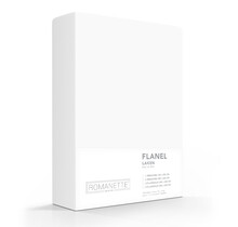 Romanette flanel laken wit 200x260
