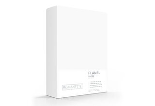 Romanette flanel laken wit 200x260
