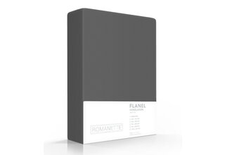 Drap-housse en flanelle Romanette Anthracite 80x200