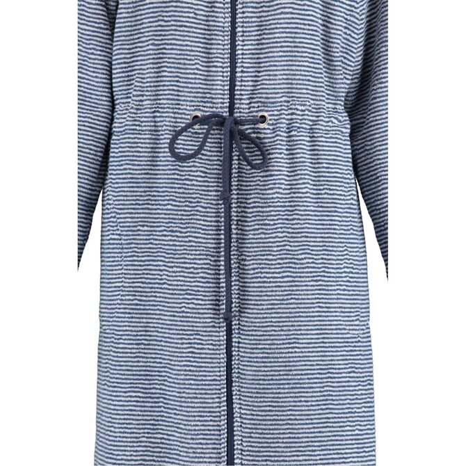 Cawö Peignoir pour dames 3335 Navy-weiss 40