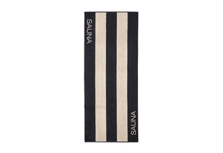 Cawö Serviette de sauna 6221 Natur Schwarz 80x200