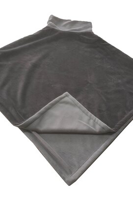 Poncho Kruisem  double face 80x80 grey