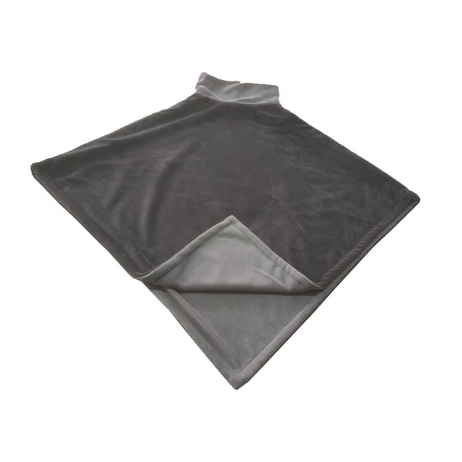 Poncho Kruisem double face 80x80 gris