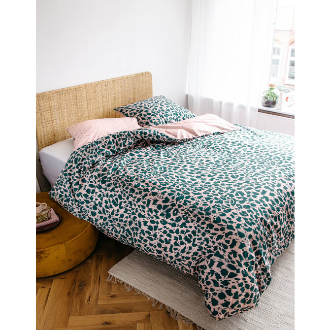 Covers & Co Enveloppe de couette Wild thing petrol 240x200/220