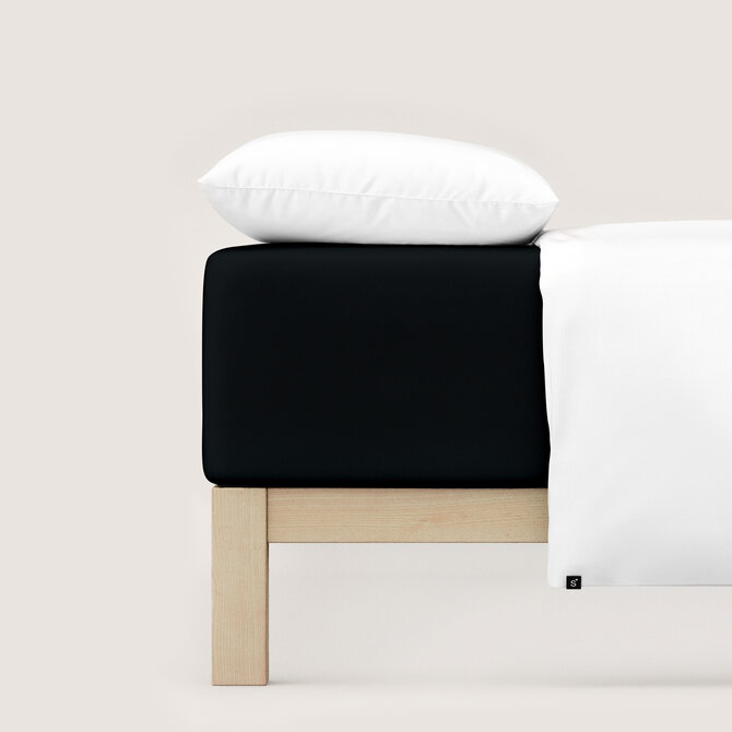 Schlafgut Pure Jersey Boxspring Hoeslaken L - 140x200 - 160x220 799 off-Black