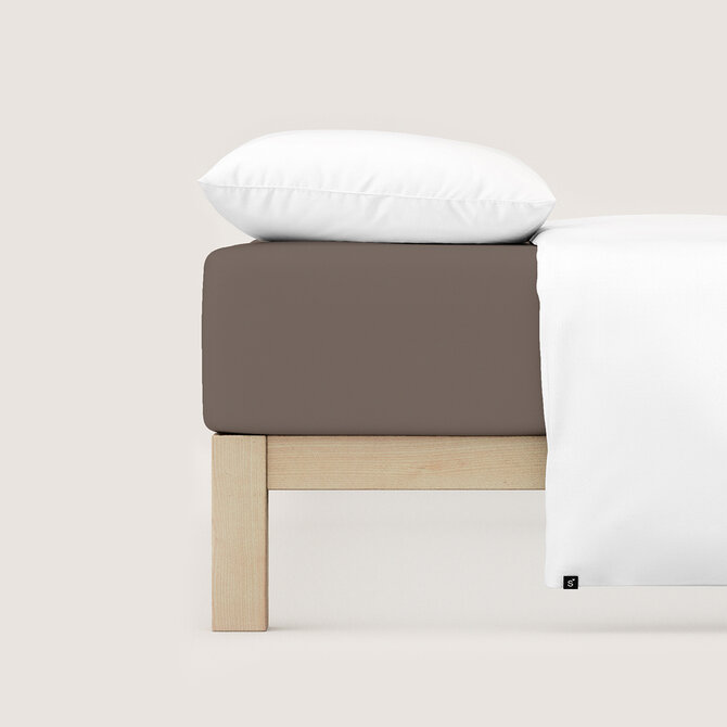 Schlafgut Drap-housse en pur Jersey XL - 180x200 - 200x220 790 Sand Deep