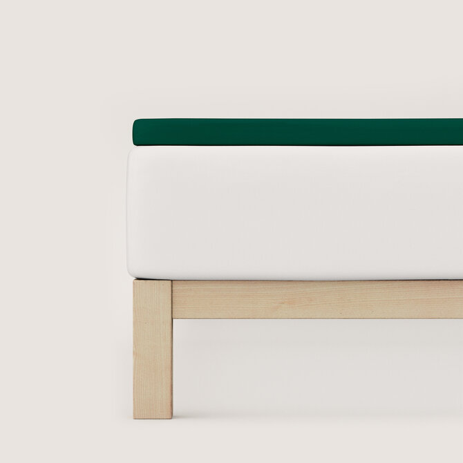 Schlafgut Pure Jersey Topper Hoeslaken XL - 180x200 - 200x220 690 Green Deep