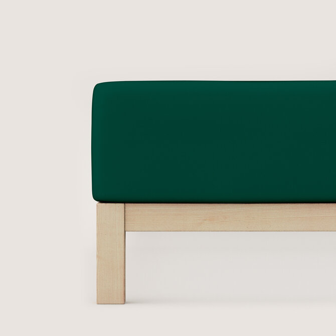 Schlafgut Pure Jersey Boxspring Hoeslaken M - 120x200 - 130x220 690 Green Deep