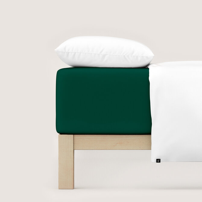 Schlafgut Pure Jersey Boxspring Hoeslaken M - 120x200 - 130x220 690 Green Deep