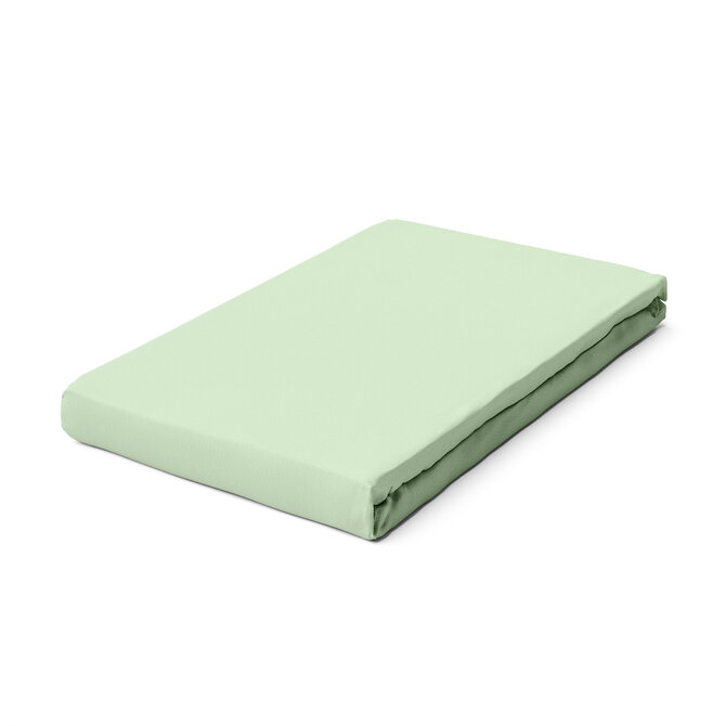 Schlafgut Pure Jersey Topper Fitted Sheet XL - 180x200 - 200x220 643 Green Light