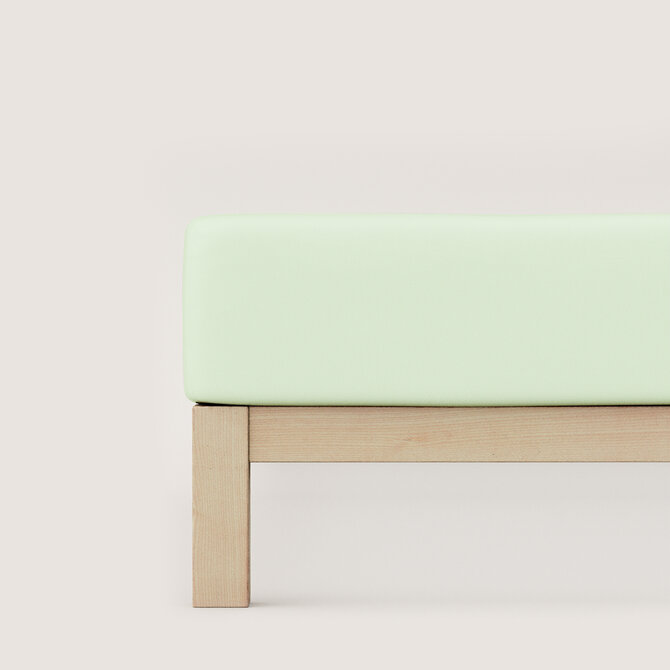 Schlafgut Drap-housse en jersey pur S - 90x190 - 100x220 643 Green Light