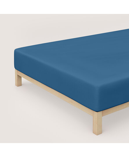 Schlafgut Pure Jersey Boxspring Hoeslaken XL - 180x200 - 200x220 615 Blue Mid