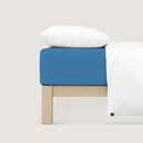 Schlafgut Schlafgut Drap-housse en pur Jersey M - 120x200 - 130x220 615 Blue Mid