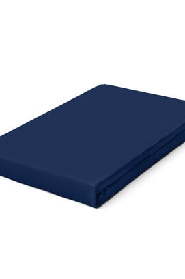 Schlafgut Pure Jersey Topper Fitted Sheet XL - 180x200 - 200x220 570 Blue Deep