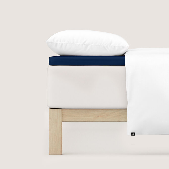 Schlafgut Pure Jersey Topper Drap-housse L - 140x200 - 160x220 570 Blue Deep Schlafgut Pure Jersey Topper Drap-housse L - 140x200 - 160x220 570 Blue Deep