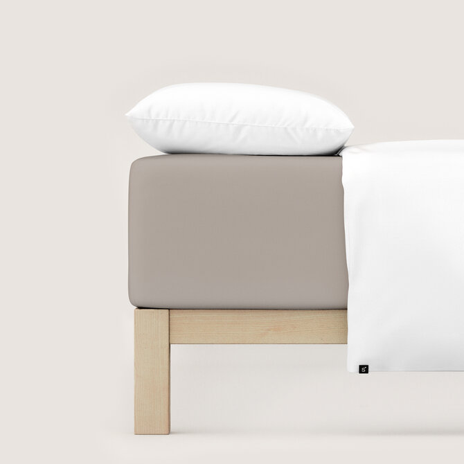 Schlafgut Pure Jersey Boxspring Hoeslaken L - 140x200 - 160x220 496 Sand Mid