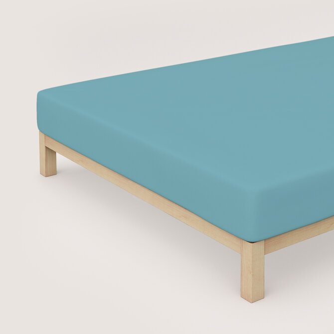 Schlafgut Drap-housse en jersey pur XL - 180x200 - 200x220 467 Petrol Mid