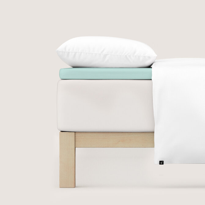 Schlafgut Pure Jersey Topper Drap-housse XL - 180x200 - 200x220 435 Petrol Light