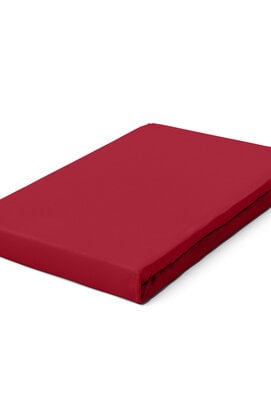 Schlafgut Pure Jersey Topper Fitted Sheet XL - 180x200 - 200x220 285 Red Deep