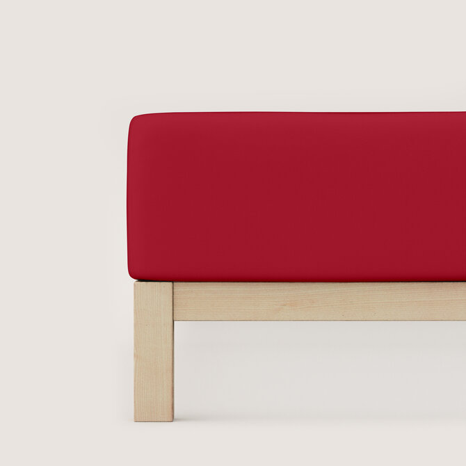Schlafgut Pure Jersey Boxspring Hoeslaken L - 140x200 - 160x220 285 Red Deep