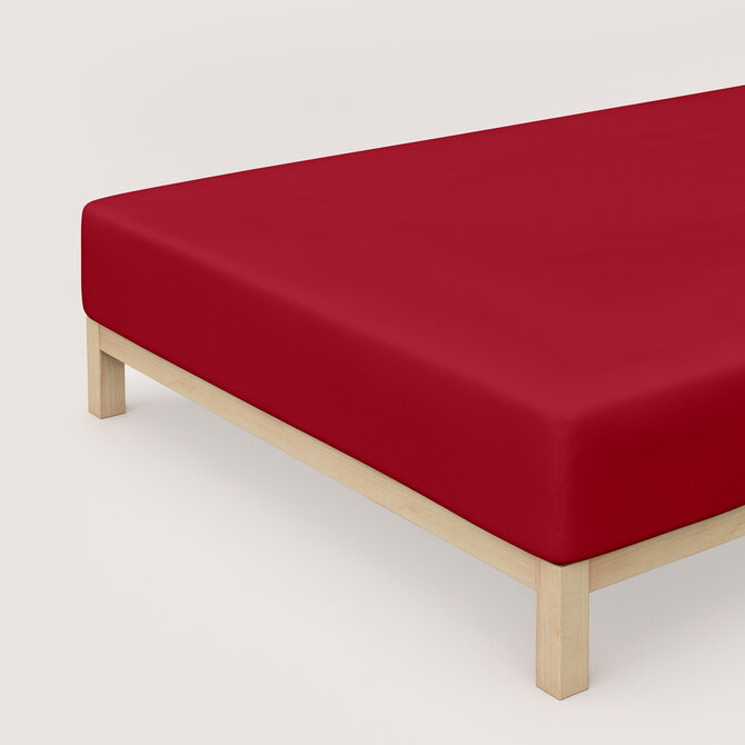 Schlafgut Pure Jersey Boxspring Drap-housse S - 90x190 - 100x220 285 Red Deep