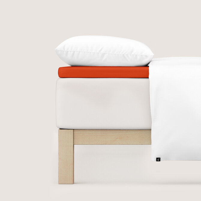 Schlafgut Pure Jersey Topper Drap-housse XL - 180x200 - 200x220 269 Red Mid