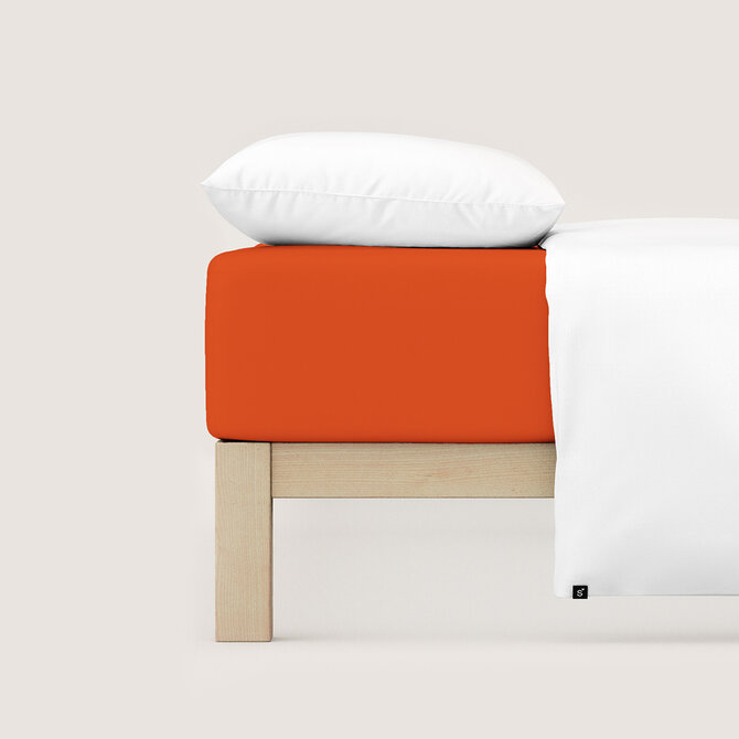 Schlafgut Pure Jersey Hoeslaken XL - 180x200 - 200x220 269 Red Mid