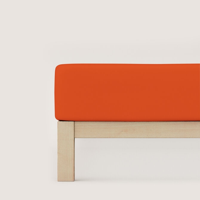 Schlafgut Pure Jersey Hoeslaken M - 120x200 - 130x220 269 Red Mid