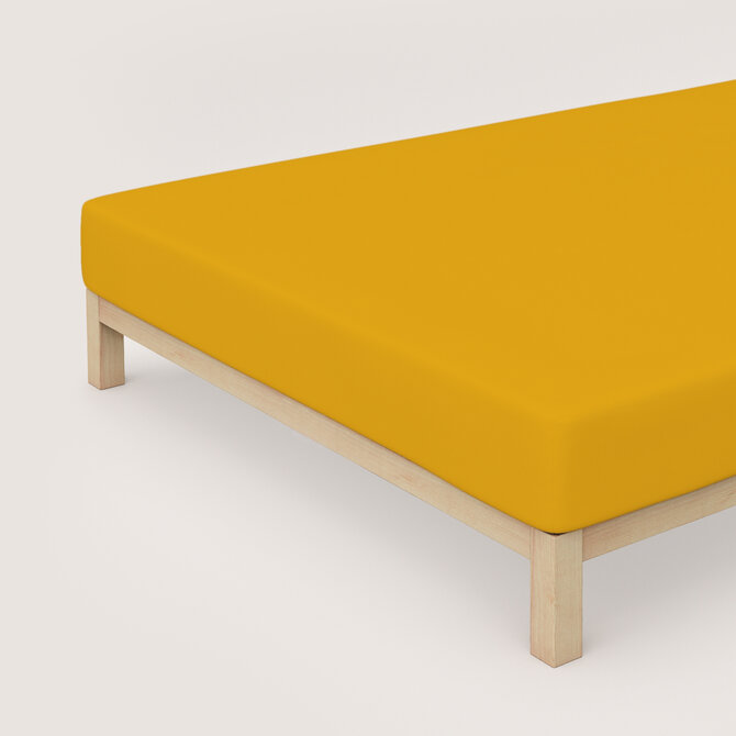 Schlafgut Pure Jersey Hoeslaken M - 120x200 - 130x220 196 Yellow Deep
