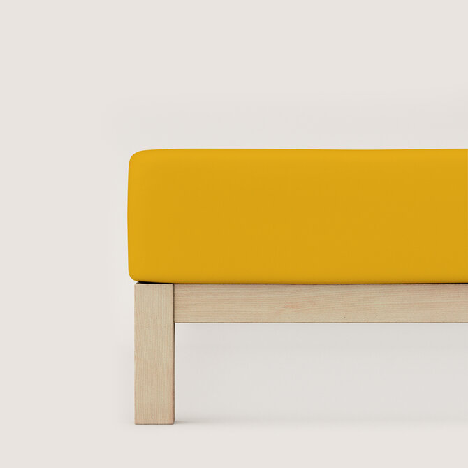 Schlafgut Drap-housse en pur Jersey M - 120x200 - 130x220 196 Yellow Deep