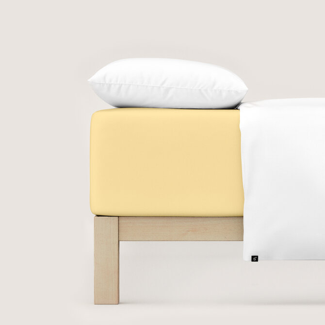 Schlafgut Pure Jersey Boxspring Drap-housse L - 140x200 - 160x220 164 Yellow Mid