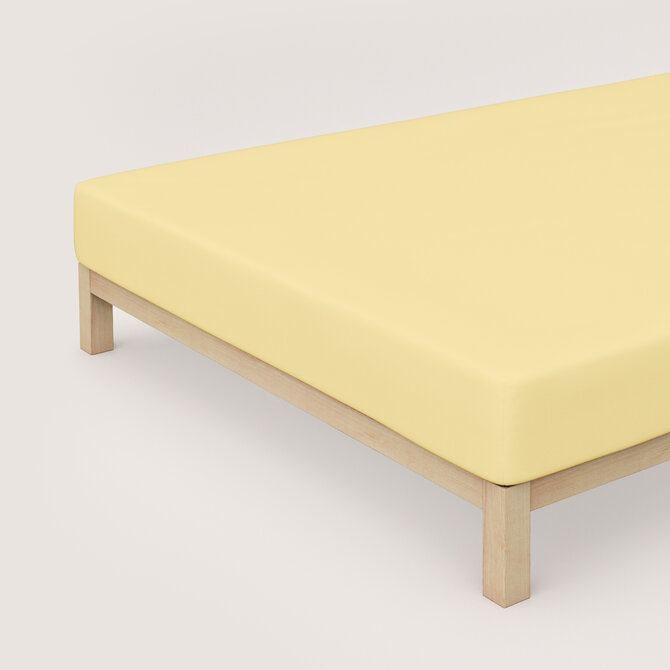 Schlafgut Drap-housse en pur Jersey M - 120x200 - 130x220 164 Yellow Mid