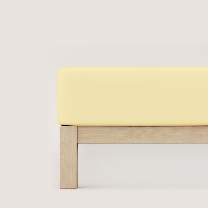 Schlafgut Drap-housse en pur jersey S - 90x190 - 100x220 164 Yellow Mid