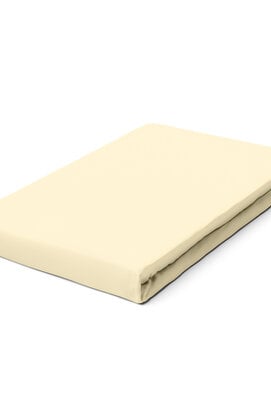 Schlafgut Pure Jersey Topper Fitted Sheet XL - 180x200 - 200x220 132 Yellow Light