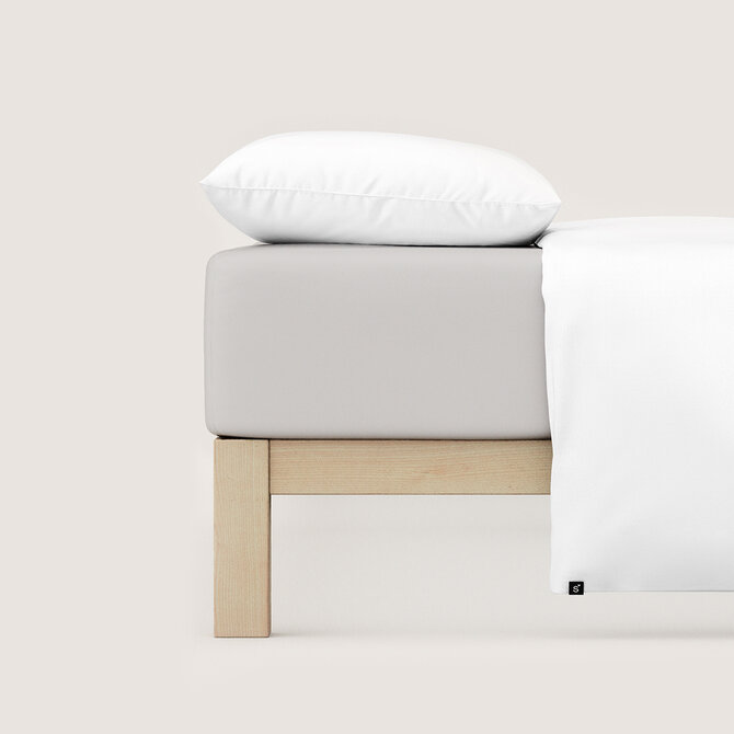 Schlafgut Pure Jersey Hoeslaken S - 90x190 - 100x220 511 Grey Light