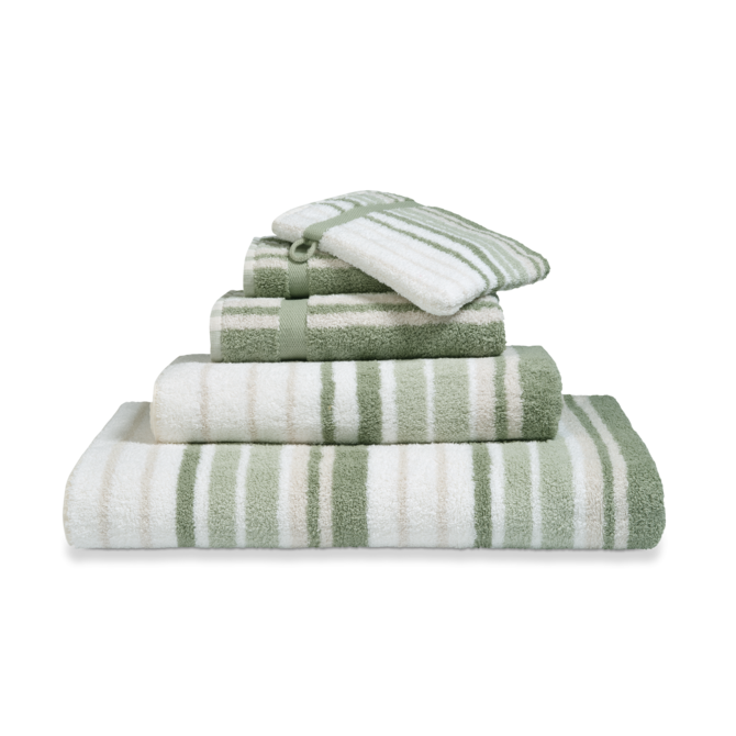 Vandyck Ontario Smoke Green Guest towel 40X60