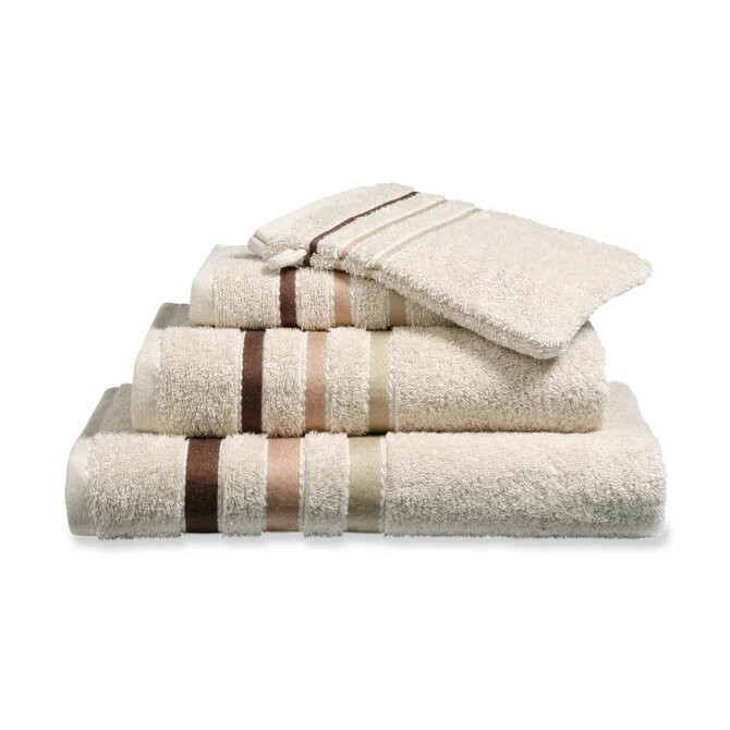 Vandyck Prestige Lines Cream Tan Serviette de bain 90x180