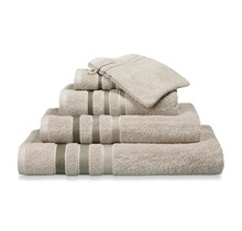 Vandyck Prestige Lines Stone Guest towel 40x60
