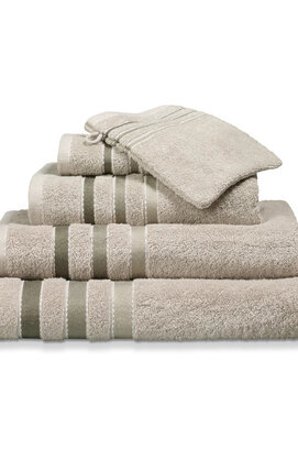 Vandyck Prestige Lines Stone Guest towel 40x60