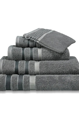 Vandyck Prestige Lines Mole Grey Serviette de bain 90x180