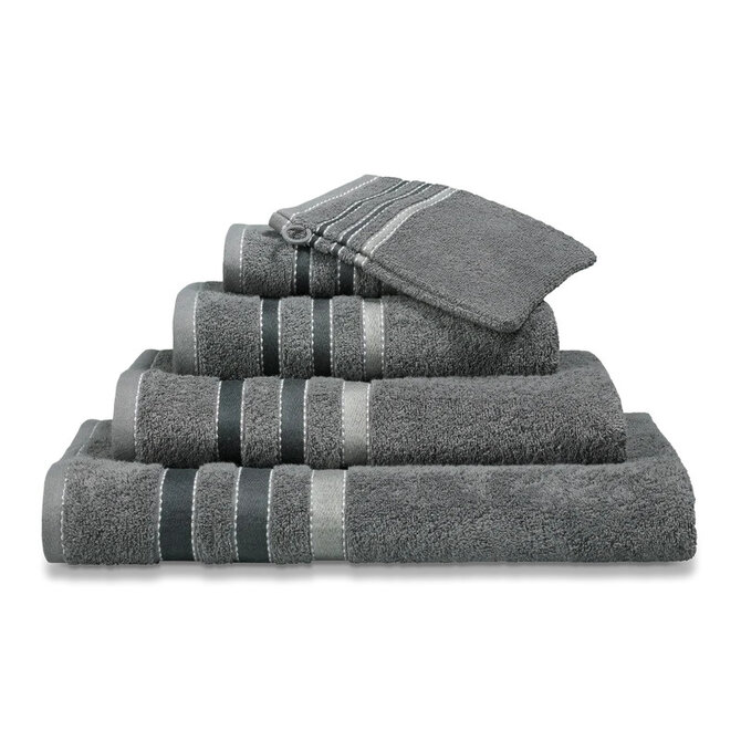 Vandyck Prestige Lines Mole Grey Towel 60x110