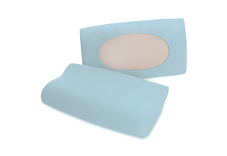 Schlafgut Pure flexible Kussensloop S-XL 536 Blue Light