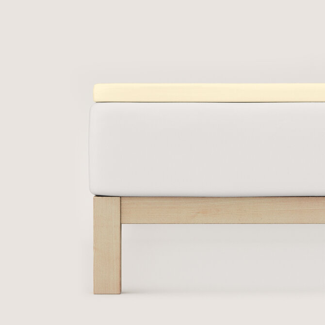 Schlafgut Pure Split-Topper Hoeslaken XL - 180x200 - 200x220 132 Yellow Light Schlafgut Pure Split-Topper Hoeslaken XL - 180x200 - 200x220 132 Yellow Light