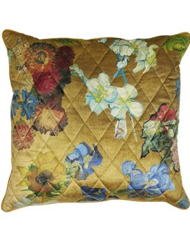 Beddinghouse x Van Gogh Museum Carré Fleuri Cushion - Gold 50x50 cm