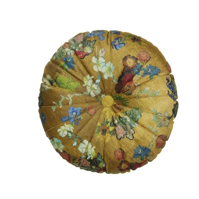 Beddinghouse x Van Gogh Museum Boule de Fleurs Cushion - Gold diameter 40 cm