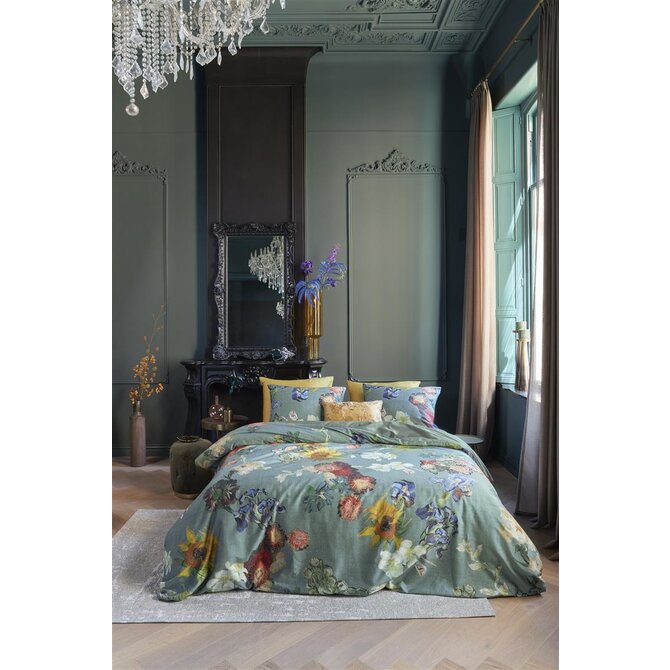 Beddinghouse x Van Gogh Museum Partout des Fleurs - Vert 200x200/220 cm