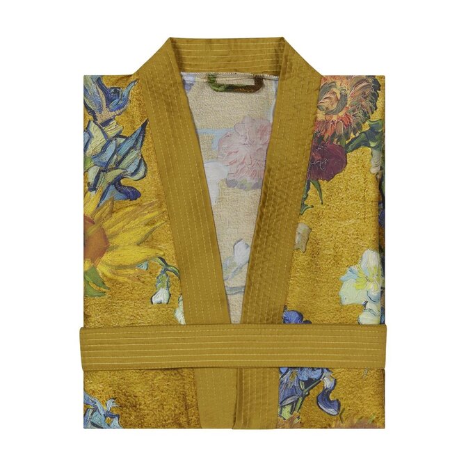 Beddinghouse x Van Gogh Museum Partout des Fleurs Kimono - Gold S/M