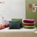 KAAT Amsterdam Coussin décoratif Quilta - Vert olive 43x43 cm