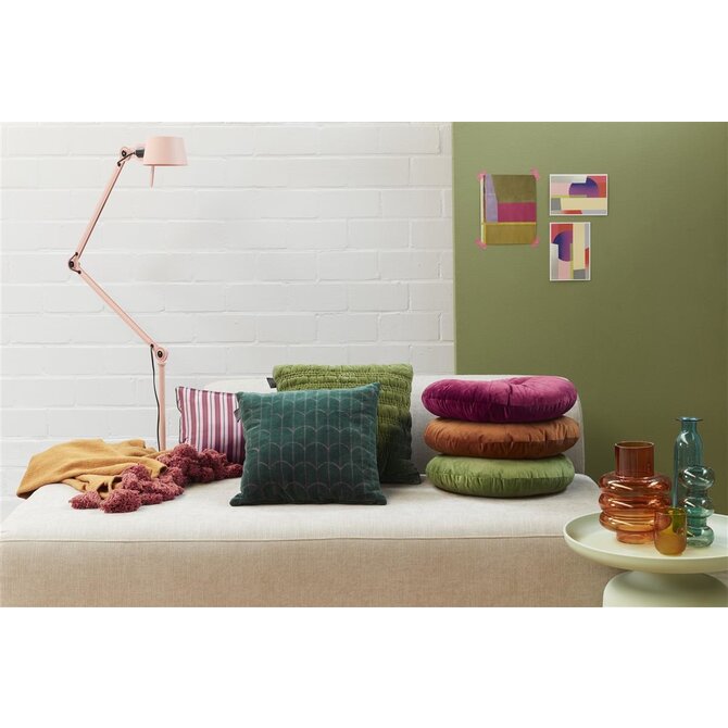 KAAT Amsterdam Coussin décoratif Quilta - Vert olive 43x43 cm