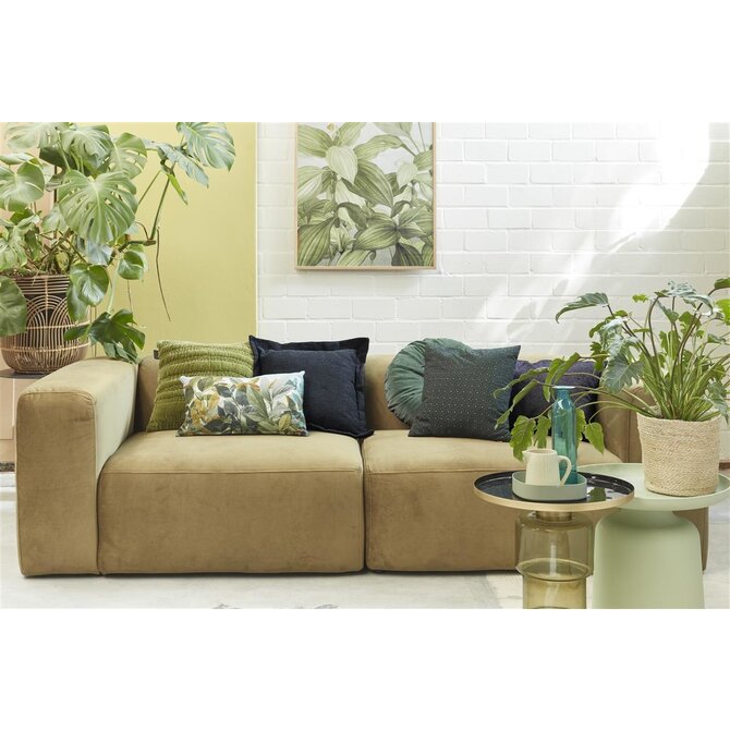 KAAT Amsterdam Coussin décoratif Quilta - Vert olive 43x43 cm